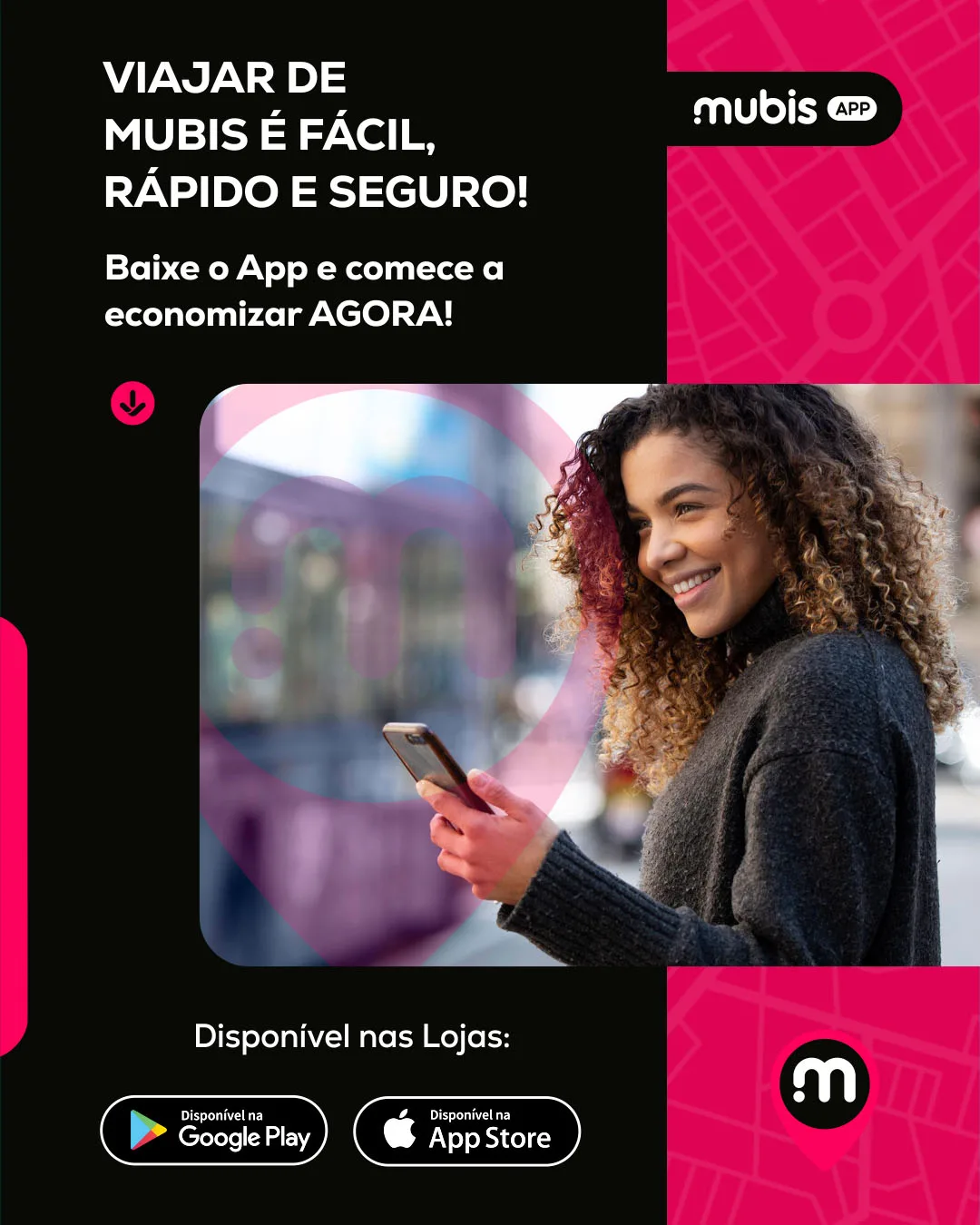 Viajar de Aplicativo Mubis Mulher